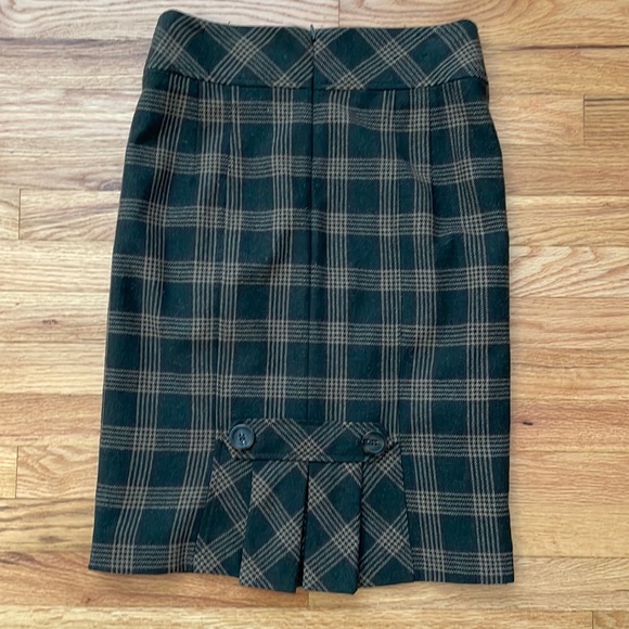 Banana Republic Wool Plaid Pencil Skirt - Picture 1 of 7